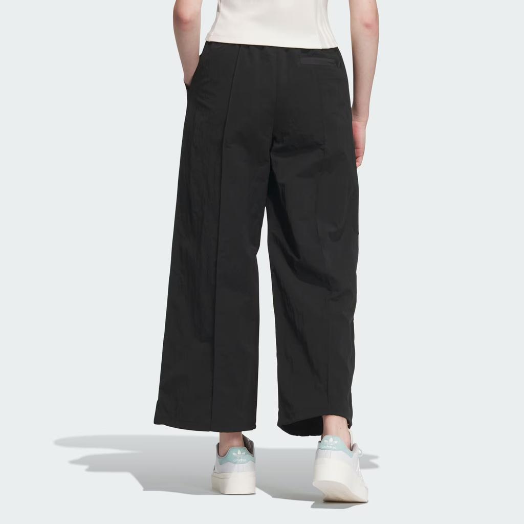 Adidas Originals Adventure Pants Solid Color Logo Wide Leg Sports Trousers Women Bottoms Black IU4810