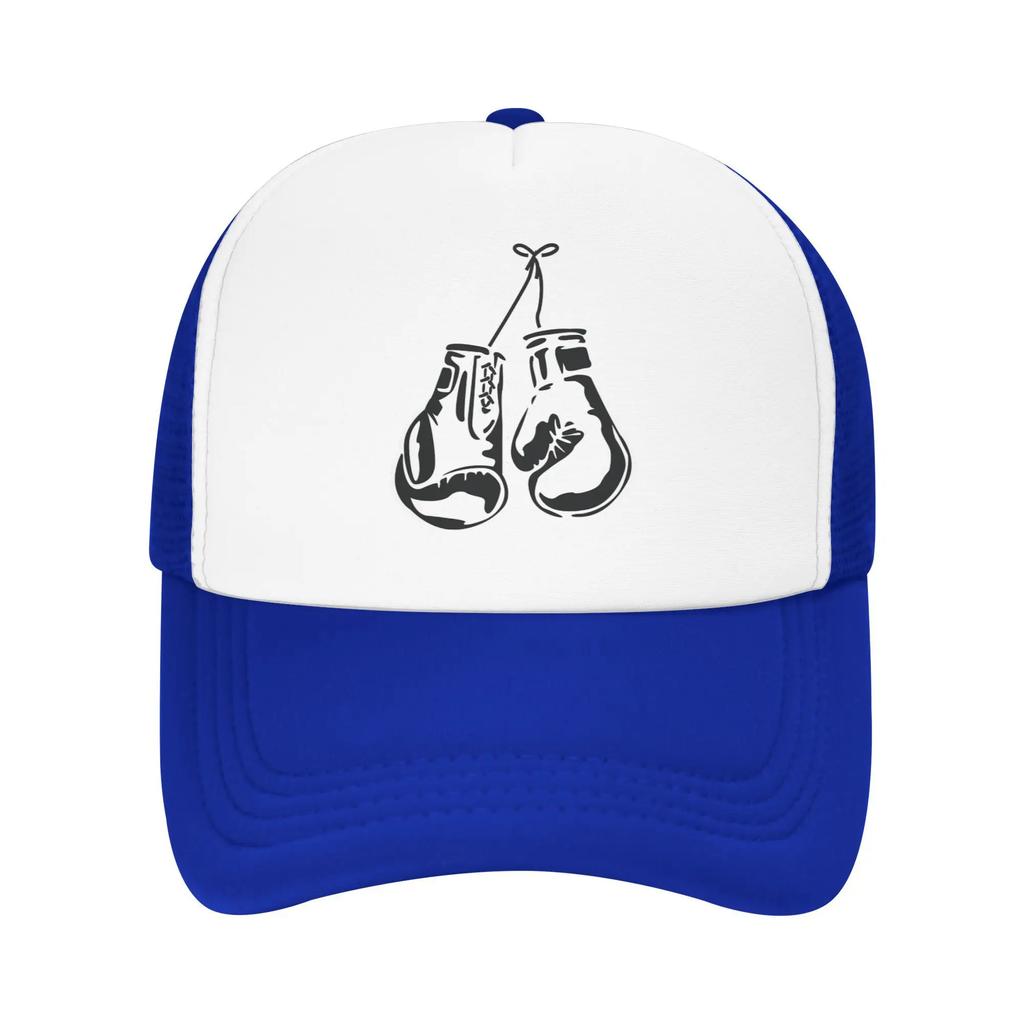 Boxing Gloves for Boxing Lover  Mesh Trucker Hat Casual Boxer Unisex Breathable Mesh-back Sun Caps Adjustbale For Casual Wear