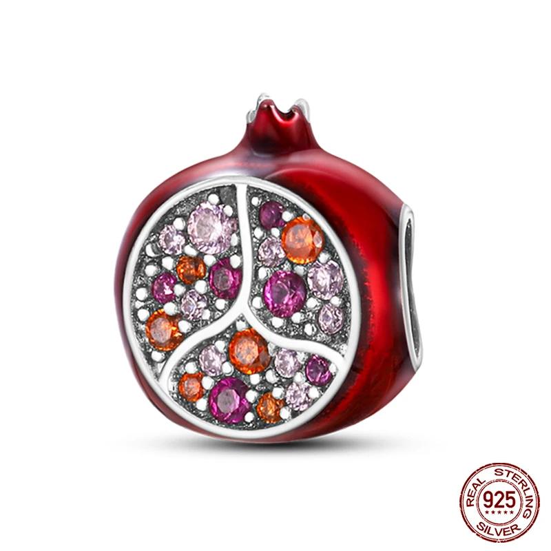 Copper Red Color Collection Heart Shape Charm Bead Charms Bead Charms Suitcase Pendant Compatible With Authentic Bracelets Lucky Jewellery Gifts