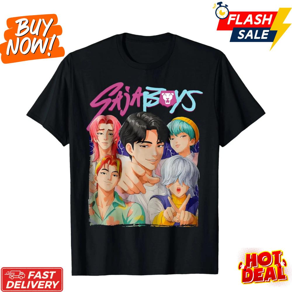 Графическая футболка Saja Boys в стиле Bootleg, фанатская, унисекс, уличная одежда, унисекс футболка L