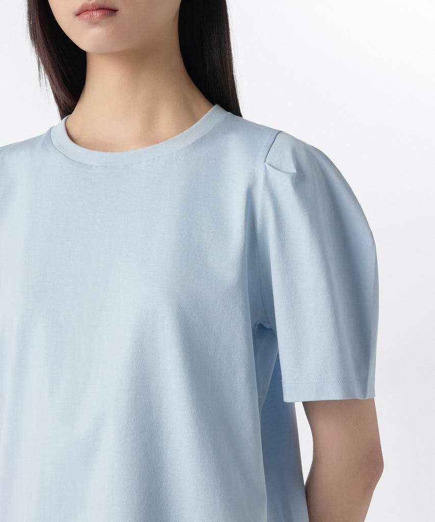 MUSINSA STANDARD WOMAN Women'S Silket Puff Sleeve T-Shirt [Sky Blue]