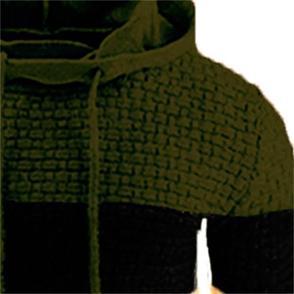 Herren, Hoodies  Fit Mode Waffel Hoodie Casual  Hoody Top Mit Freizeit Hoodie Farbblock Strick Sweatshirt Top