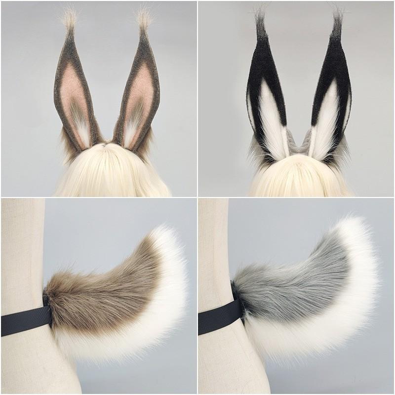 Handmade Plush Bunny Ear Headband Cosplay Accessory Amiya Blemishine Ark Characters Sweet Cartoon Hair Decoration