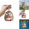Car Decor Acrylic Pendant With Cute Hedgehog Finger To Love Heart Design For Interior Decoration