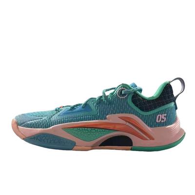 Zapatillas de Baloncesto de Caña Baja Cómodas Versátiles Resistentes al Desgaste Amortiguadoras para Hombre Verde ABFV003-6