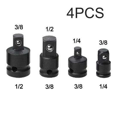 4 Piezas 1/4 3/8 1/2 Llave de Carraca Adaptador de Vaso Llaves Inglesas Juego Convertidor Reductor de Impulsión Proceso de Electroforesis Ennegrecido Herramientas