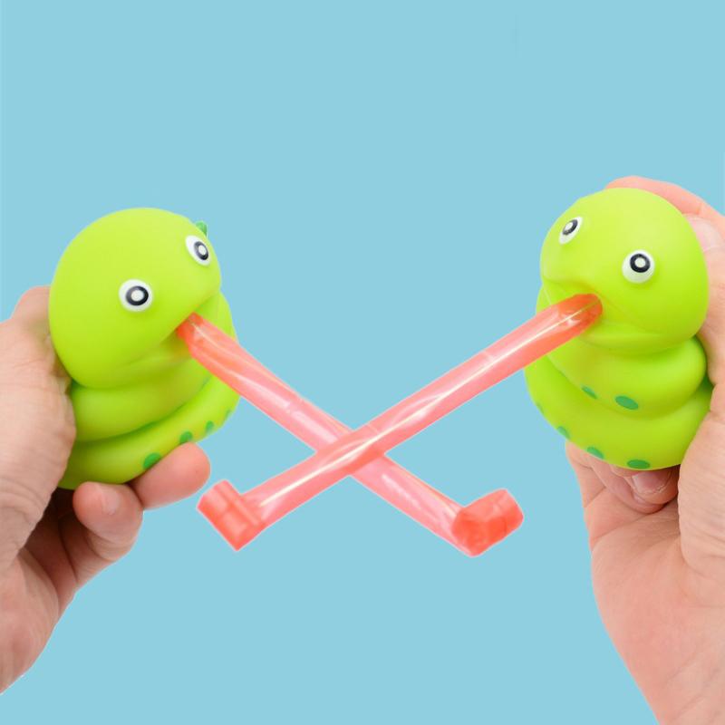 Kinder Kreative Dekompressionsschlangen Spielzeug Quetschschlange Zunge Rausstrecken Stressabbau Spielzeug Geschenke für Kinder