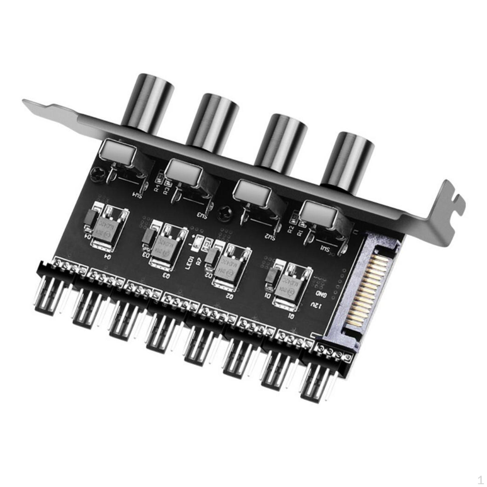 

Cooling , 4 Knob Controller, 12V Practical 8 for Chassis Computers Adapter SATA Interface