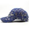 Peaked Cap Women'S Spring And Summer Retro Retro Bronzing Flower Denim Baseball Cap Outdoor Casual Sunshade