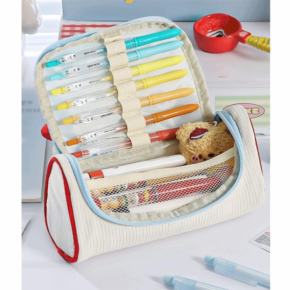 Multifunctional Handheld Makeup Bag Large Capacity Cat Pencil Pouch  Travel