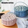 Portable Mosquito Coil Tray Holder Home Insect Repellent Anti-fire Sandalwood Incense Burner Box Anti-Mosquito Supplies 1PC