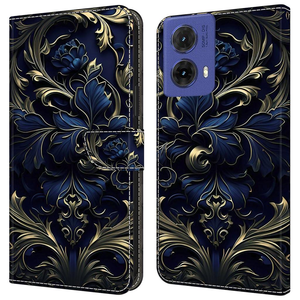 Etui portfelowe ze skóry PU na Motorola Moto G85 5G/S50 Neo 5G z podstawką