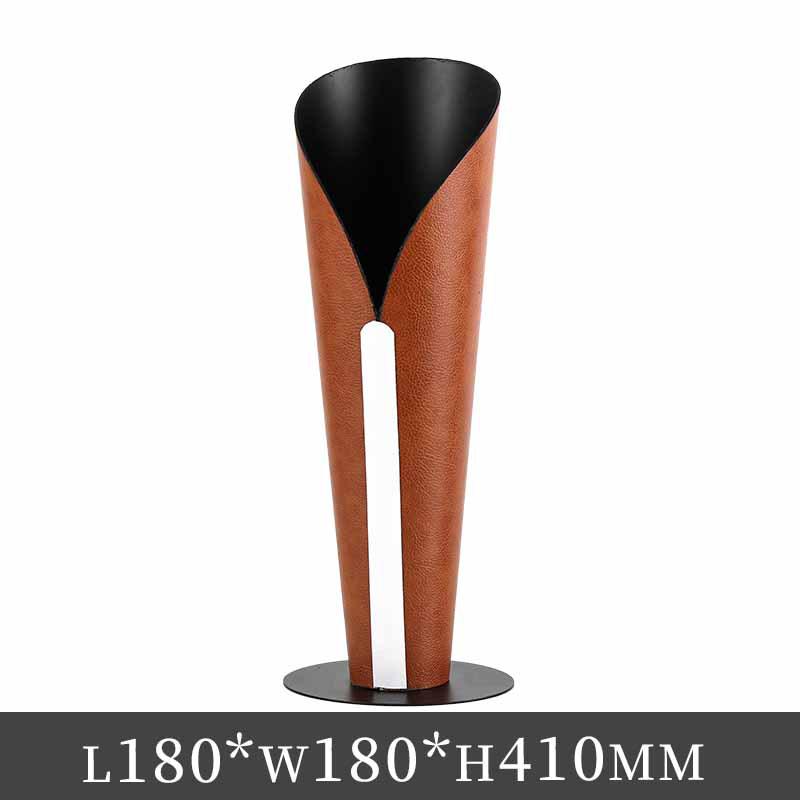 Contemporary Abstract Leather Torch Flower Vase Ornament for Home Decor
