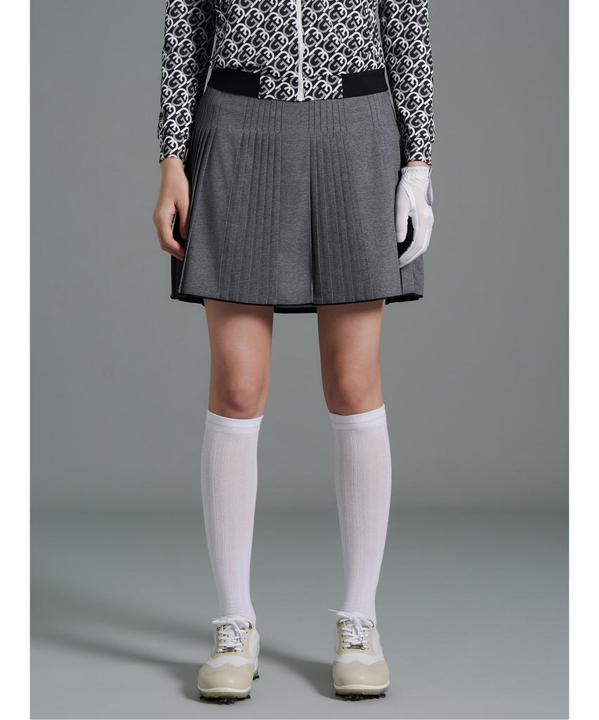 BEANPOLE GOLF [B_Under] Women'S Fine Pleated Contrast Hem Culottes - Gray