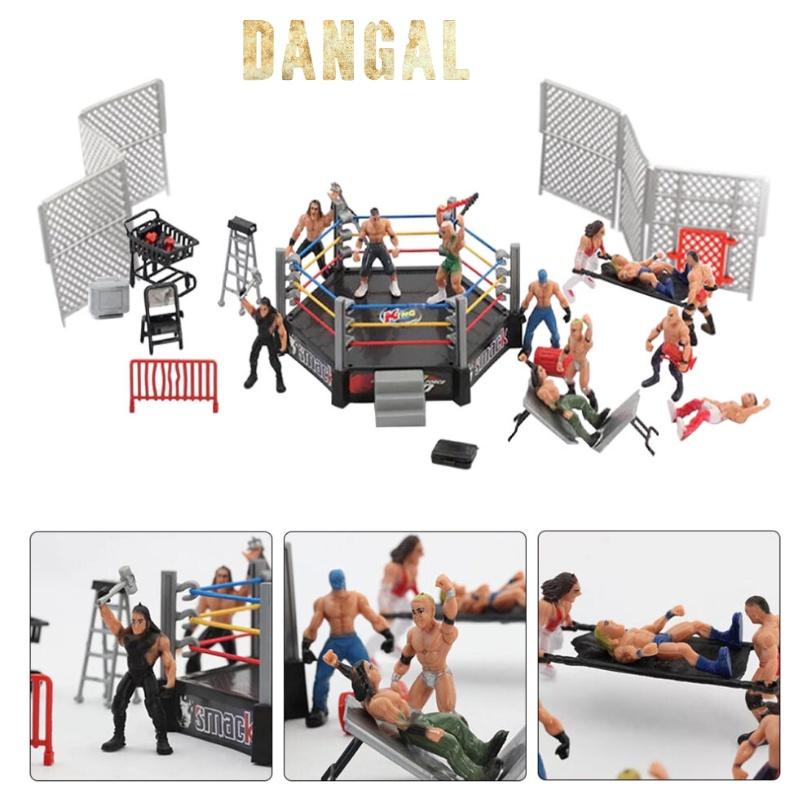 Interactive Wrestler Toy Set Diy Assembly And Static Model Perfect For Children