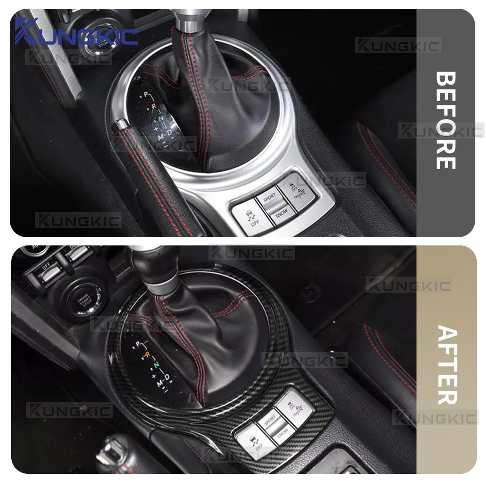 For Subaru BRZ Toyota GT 86 2013-2020 ABS Carbon Fiber Style Gear Shift Collar Cover