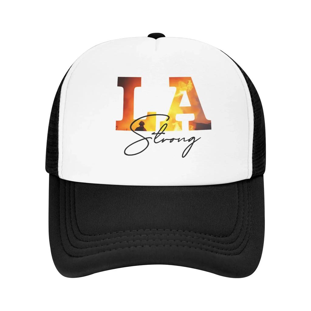 LA CALIFORNIA STRONG Firefighter Hiking Mesh Baseball Caps Women Men Personalized Male Beach Bucket Hat Trucker Cap