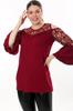 Women's Big Size Blouse Flounce Sleeve Comfortable Flowy Lace Detailed Style And Cool Blouse