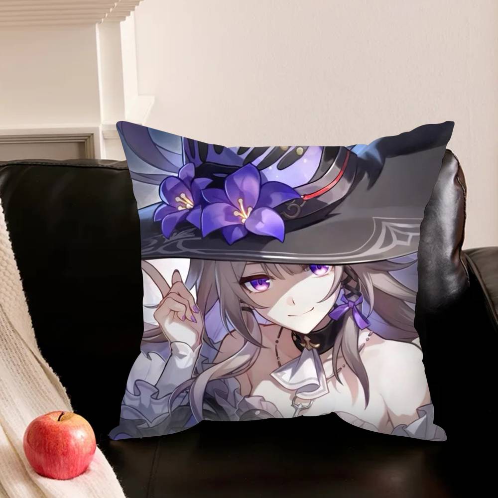 Game H-Honkai Star Rail Pillowcase For Sofa Room Office Decor Printing Protector Cushion Cover Valentine Gift Custom