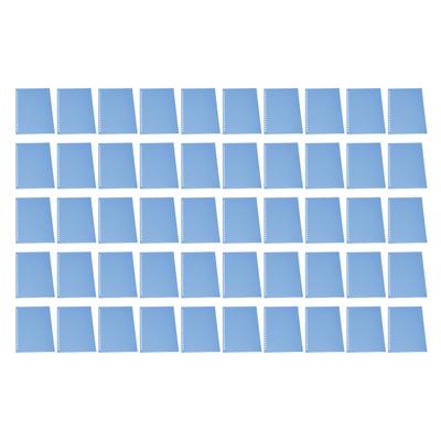 50 Stück Blattschutz Papierbindeabdeckung Matt A5 20 Löcher PP-Kunststoff für Präsentation Blau