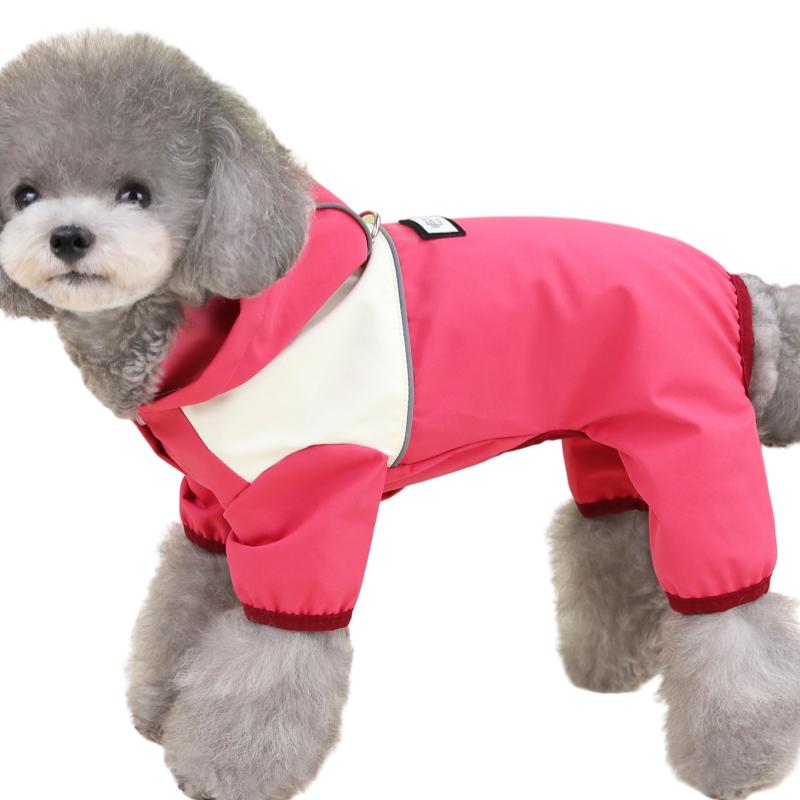 Hooded Dog Raincoats Jackets Pet Raincoat Dogs Clothes Overalls Jumpsuit Outdoor Waterproof Rain Coat For Dogs Puppy Clothing
