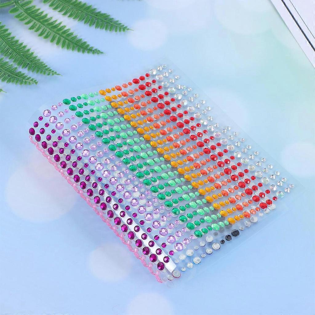 DIY Art Rhinestone Sticker Acrylic Crystal Stickers for Decoration 2 Sheets