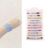 11Pcs Unique Swiftie Bracelets Adjustable Stretch Beaded Beach Bracelets Bohemian Swiftie Letter Bead Wristband Jewelry