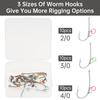 30pcs Live Shrimp Carbon Steel Barbed Hooks 2/0-4/0 Universal Freshwater Saltwater with Box