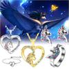 Heart Unicorn Pegasis Shaped Necklace Hollow Out Bracelet Simplicity Fashion