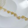 Gold Plated Heart-Shaped Hollow Bracelet - Fashion Jewelry 