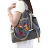 Versatile Cartoon Canvas Bag: Cute Waterproof Tote, Shoulder, and Crossbody Bag for Shopping and Going Out. Eco-Friendly.
