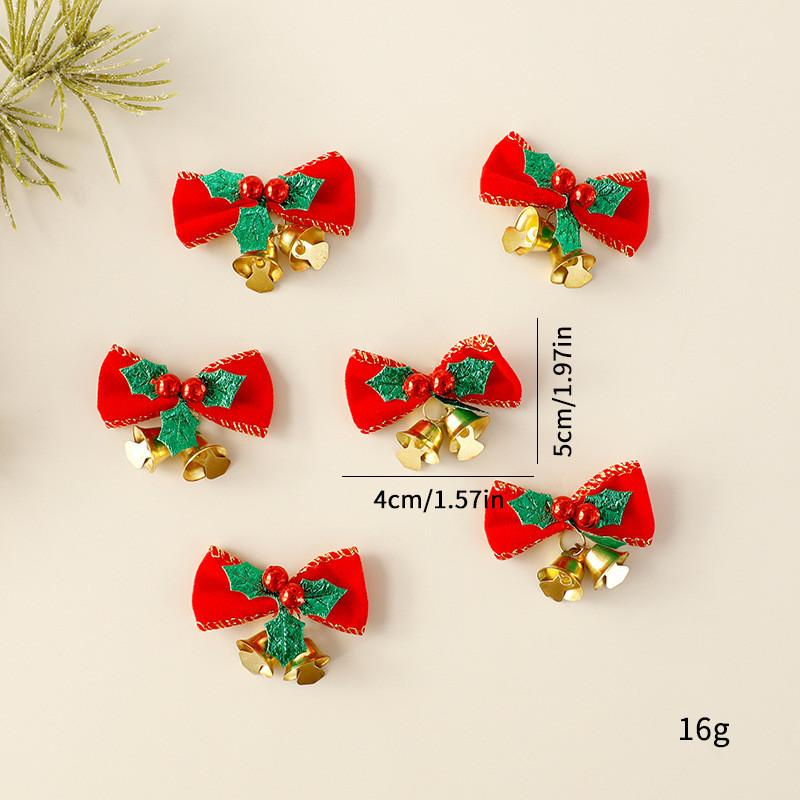 Christmas Mini Butterfly Bell Pendant Set Holiday Decoration Props For Festive Gift Present