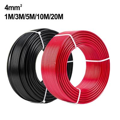 1 Pair Black Red Solar Panel Extension Cable Wire PV Connector 12 AWG 5/10/20M
