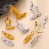 Chic Boot-Shaped Rhinestone Pendant Necklace - Cross-Border European/American Style, Versatile DIY Accessory