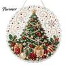 Saisonale Partygeschenke Weihnachten Acryl Baum Hängender Schmuck, Kunstperlen-Kunst DIY Malerei Feiertagszubehör Sonnenschutz, 20cm Leuchtendes Fensterdekor für