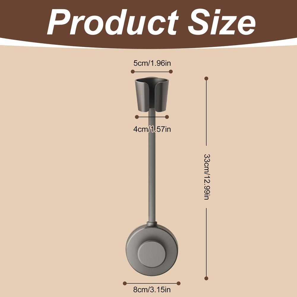 

Hands Free Blow Dryer Holder 360 Rotating Adjustable Arm Strong Suction Cup for Mirror Tile Bathroom Home Dryer Stand Bracket