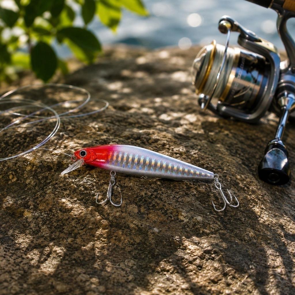 9cm Fishing Lure Minnow with Blood Groove Hooks Hard Bait for Long Cast Sinking and Floating Fishing for Bass Pike Perch and Other Predatory Fish 10g