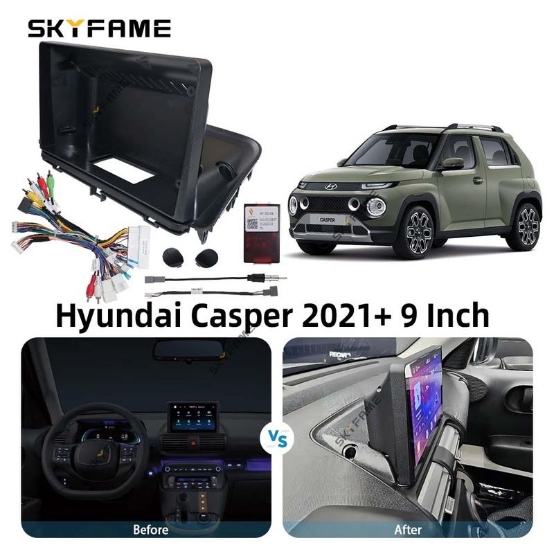 SKYFAME Car Frame Fascia Adapter Canbus Box Decoder Android Radio Dash Fitting Panel Kit For Hyundai Casper