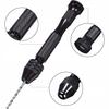 Ręczna Mini Wiertarka Prasowa Czarna + Zestaw 25 Wierteł 0,5-3 mm do Drewna Plastiku DIY