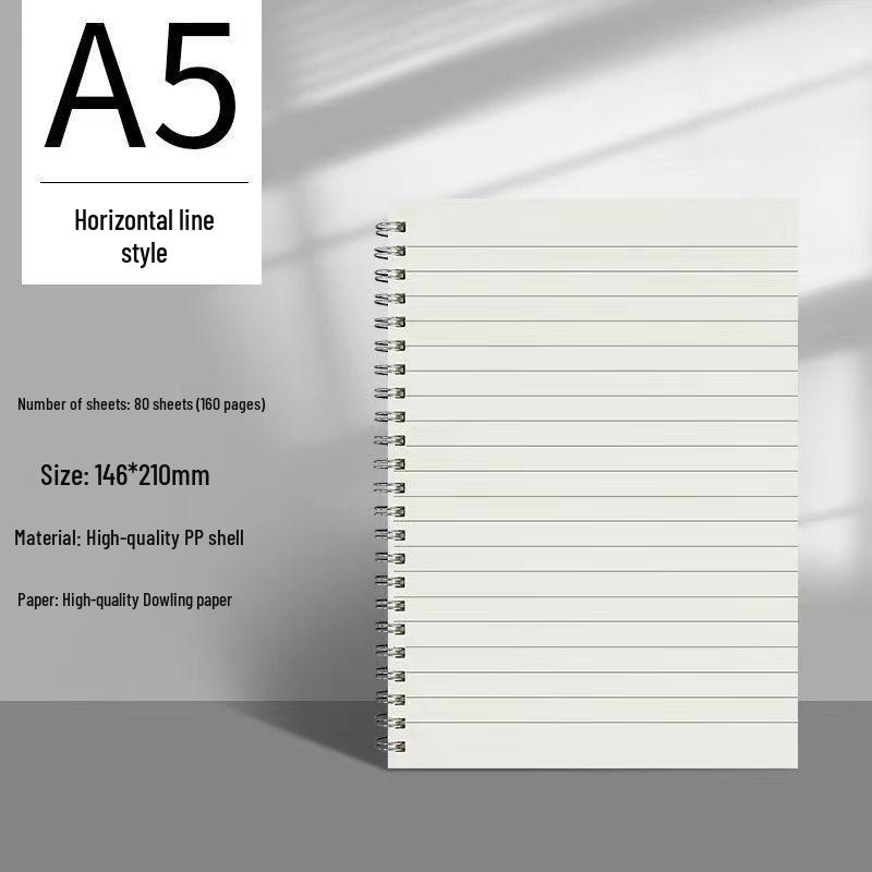 Thick A5/B5 Grid Notebook for Junior & Senior High: Large, Durable, Simple Design