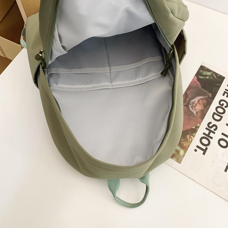 Simple Campus Soft Girl Schoolbag Original Style Antique Sense Solid Color Middle School Student Backpack