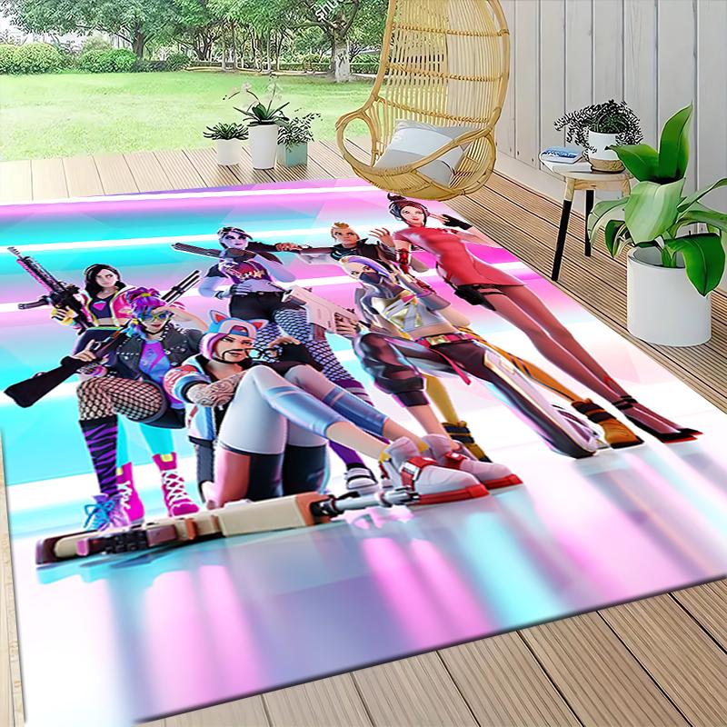 Futuristic Heroes Carpet Rug Soft Washable Antislip Home Living Room Sofa Mats Personalized Christmas Rug