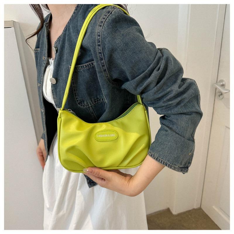 Geantă nouă de vară crossbody cu un umăr, geantă semilună argintie nor de înaltă calitate, portofel convenabil pentru călătorii zilnice, de mare capacitate