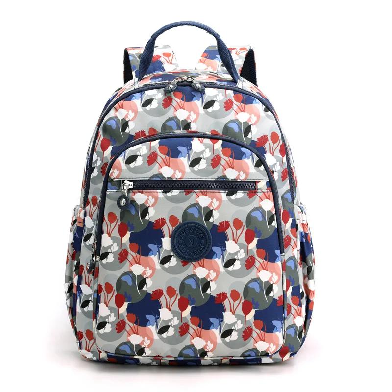New Printing Women'S Waterproof Nylon Backpack Simple School Bag for Teenage Girl Shoulder Travel Bag School Backpack 2023