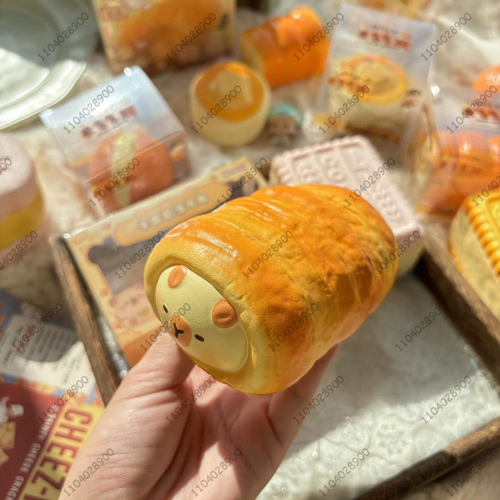 Capybara Bakery Slow Rising Squishy Capybara Toy Bread Pastry Cake Squeeze Stress Relief Hand Relaxing Gift Soft Rebound