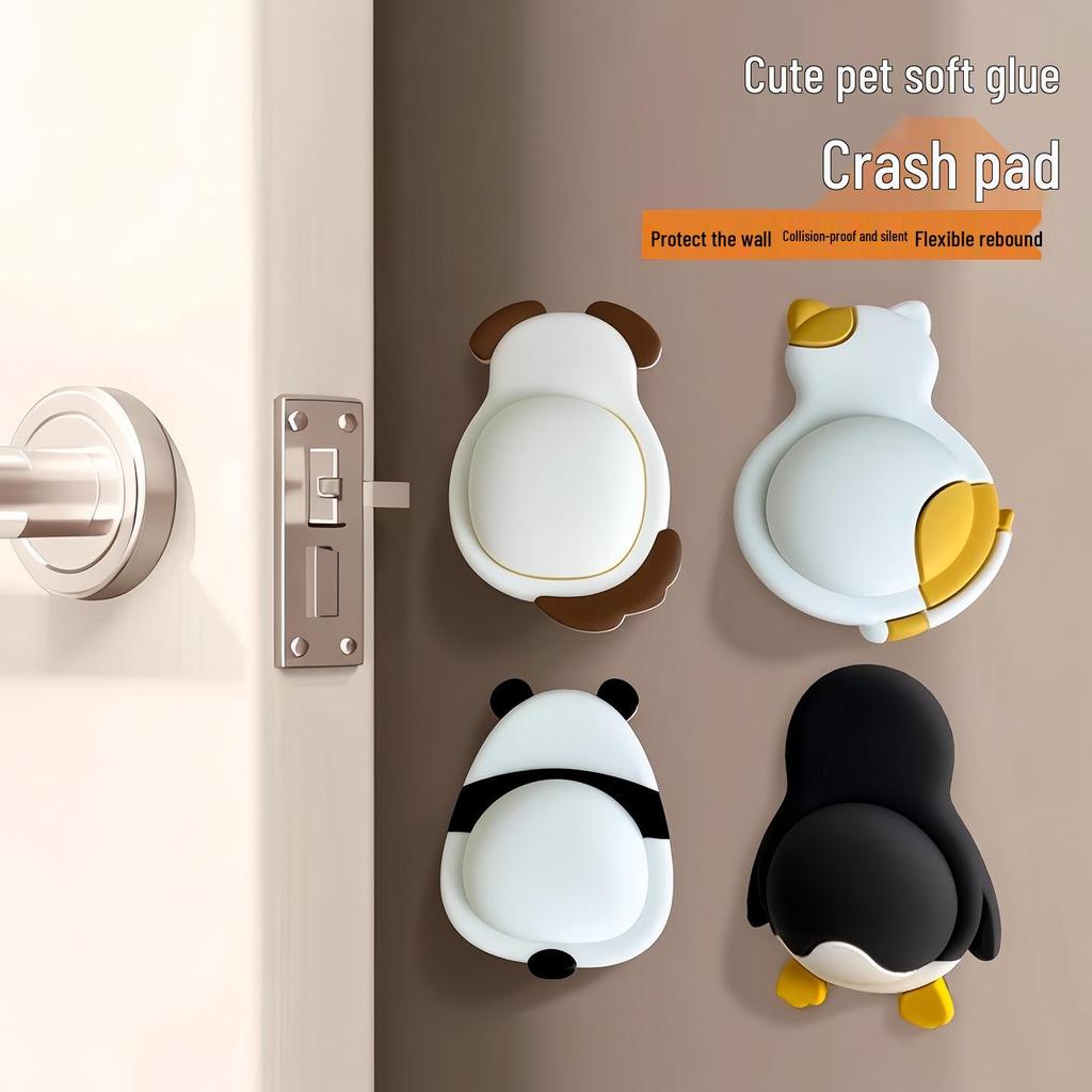 Adorable Silicone Anti-Collision Pad: Door Handle Mute Protector & Decorative Soft Rubber Pad