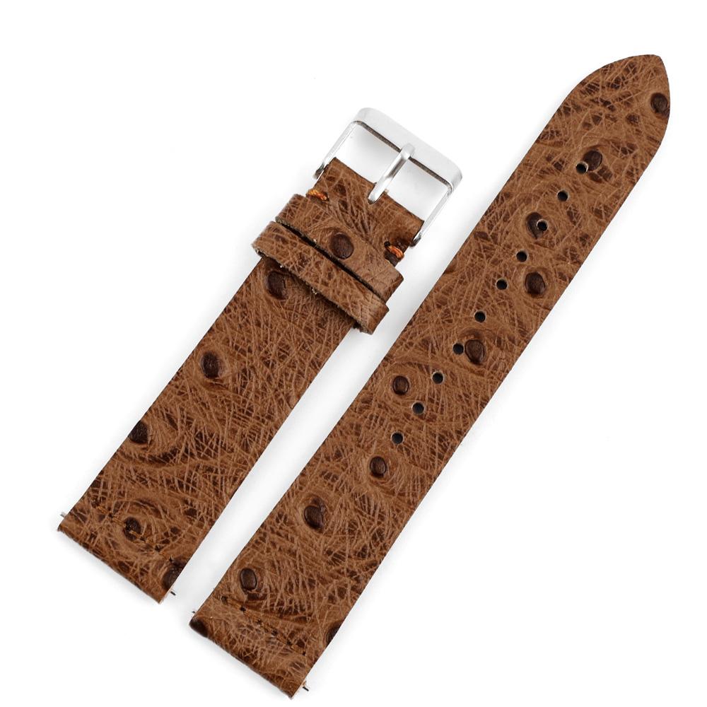 Ostrich Pattern Leather Quick Release Watchband 18mm 20mm 22mm Bracelet Genuine Leather Watch Strap Watch Accessories