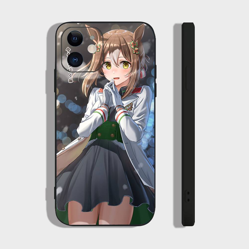 

Чехол для телефона Fine Motion U-UmaMusume Аниме Для IPhone 17 Air 16 15 14 13 Pro Max 11 12 Черный Силиконовый Чехол IPHONE 14PROMAX
