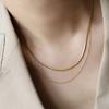 New 2025 Stainless Steel Double Layered Stacking Chain Necklace Women Woman's Choker Jewelry Necklace for Women