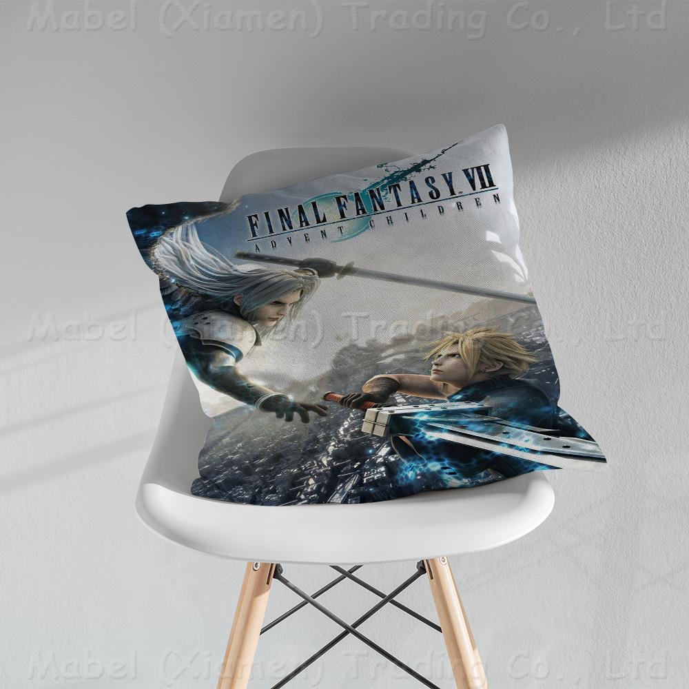 Final Fantasy Game Series Personalized Picture Text Home Decorative Pillows Household Gifts 45x45cm